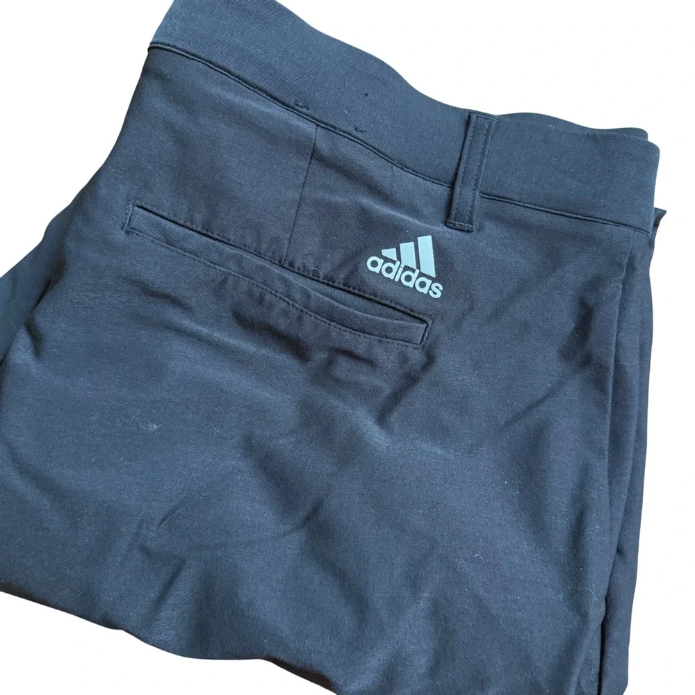 Adidas Mens Black Golf Pants‎ 36 x 32 (38x 30) Stretch Performance Trousers